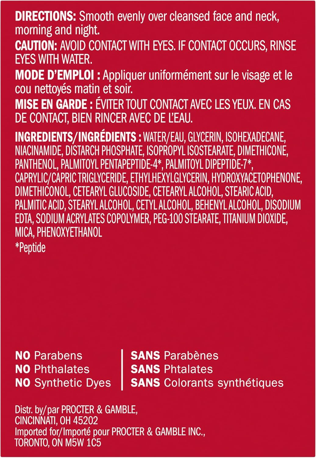 Olay Collagen Peptide Face Moisturizer, Firming Cream for Women, Fragrance-Free, Non-Greasy - Hydrating, Anti-Aging, Anti-Wrinkle, Smoothing of Fine Lines, Tightening Skin Care - Niacinamide, 50 mL