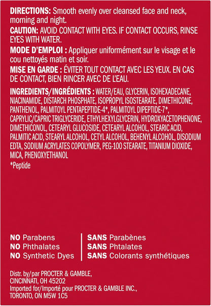 Olay Collagen Peptide Face Moisturizer, Firming Cream for Women, Fragrance-Free, Non-Greasy - Hydrating, Anti-Aging, Anti-Wrinkle, Smoothing of Fine Lines, Tightening Skin Care - Niacinamide, 50 mL