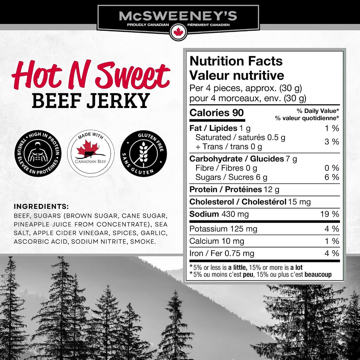 McSweeney's Hot N' Sweet Beef Jerky Bulk Case, 70g (Pack of 12)