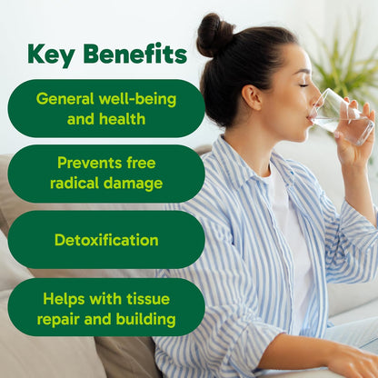 Organika Canadian-Made L-Glutathione (Reduced), Antioxidant and Detox Support -100 Caps