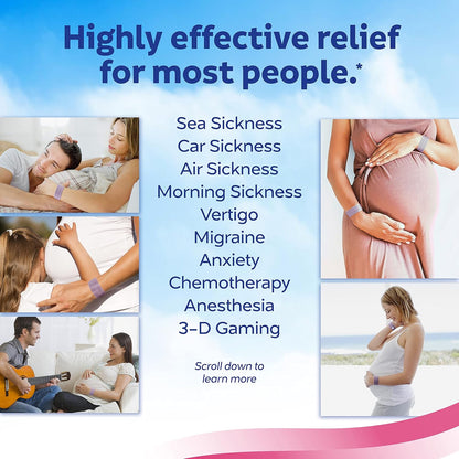 Health Life Sea-Band Mama 腕帶，緩解噁心，1 對