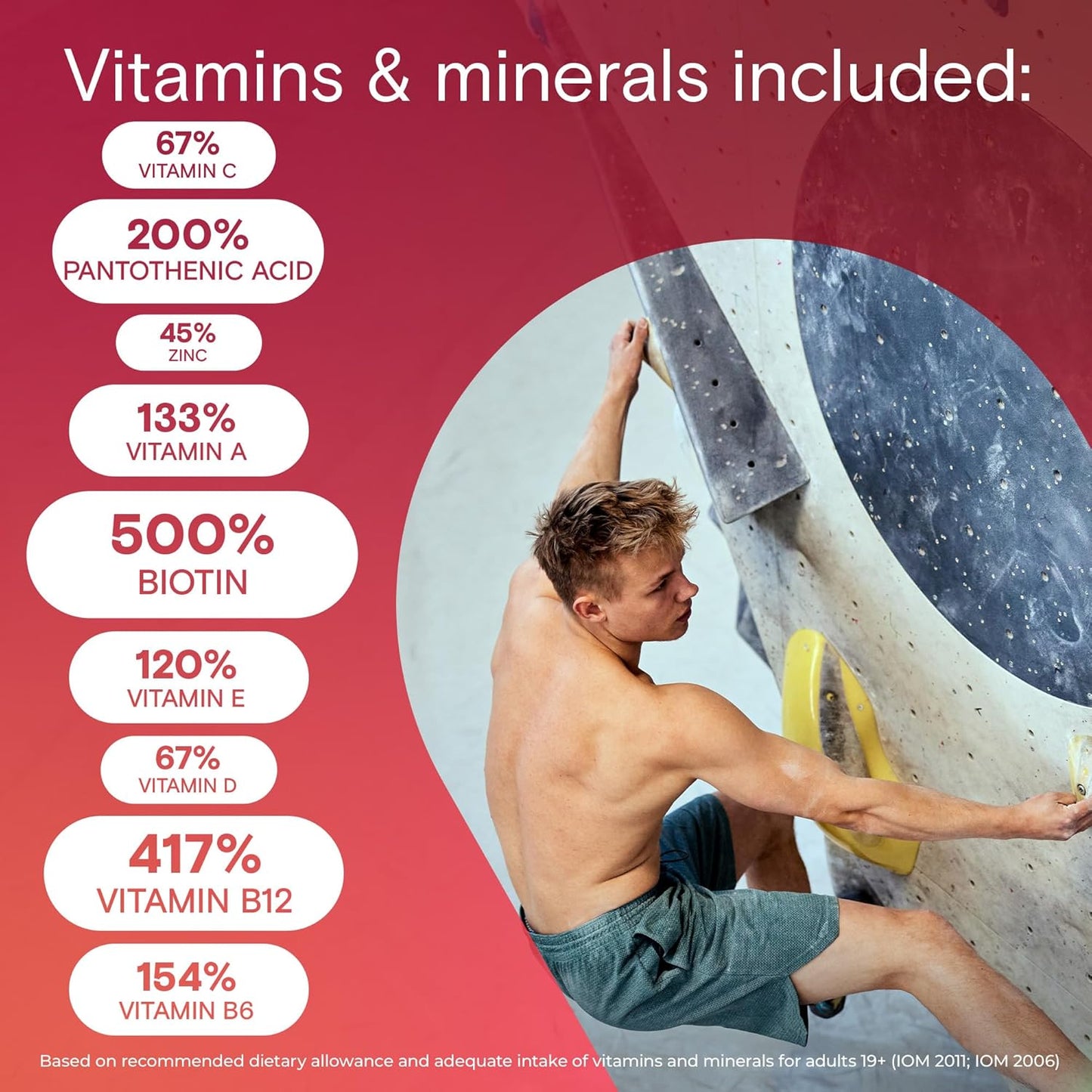 One A Day 成人复合维生素软糖 - 每日复合维生素软糖，适合男性和女性，含维生素 A、B6、B12、C、D、E、生物素和锌，支持免疫力和骨骼健康，头发和指甲，60 粒软糖