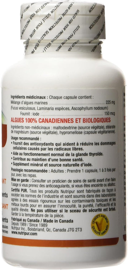 Nutripur Organic KelpPlus，碘補充劑，60粒素食膠囊