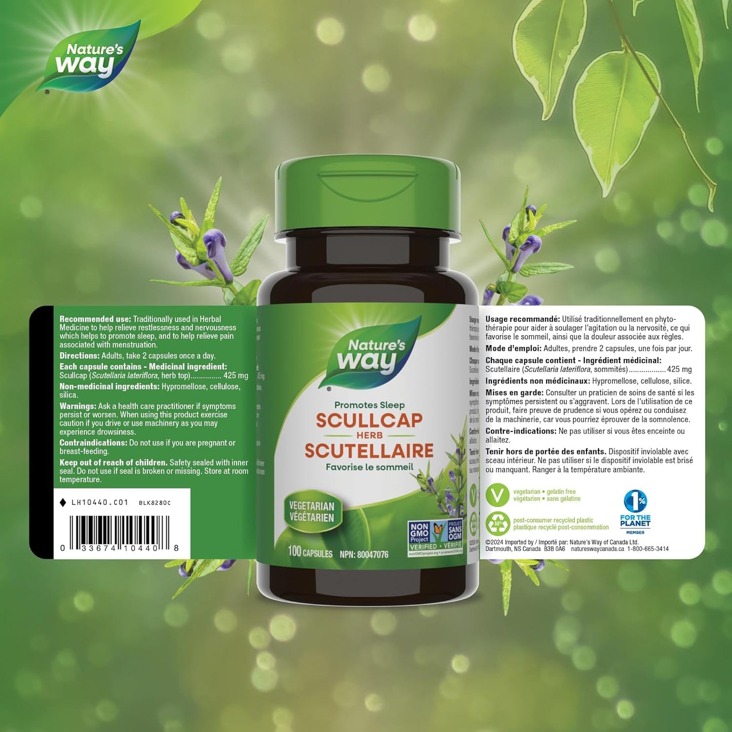 Nature's Way 黄芩草本助眠胶囊，100粒