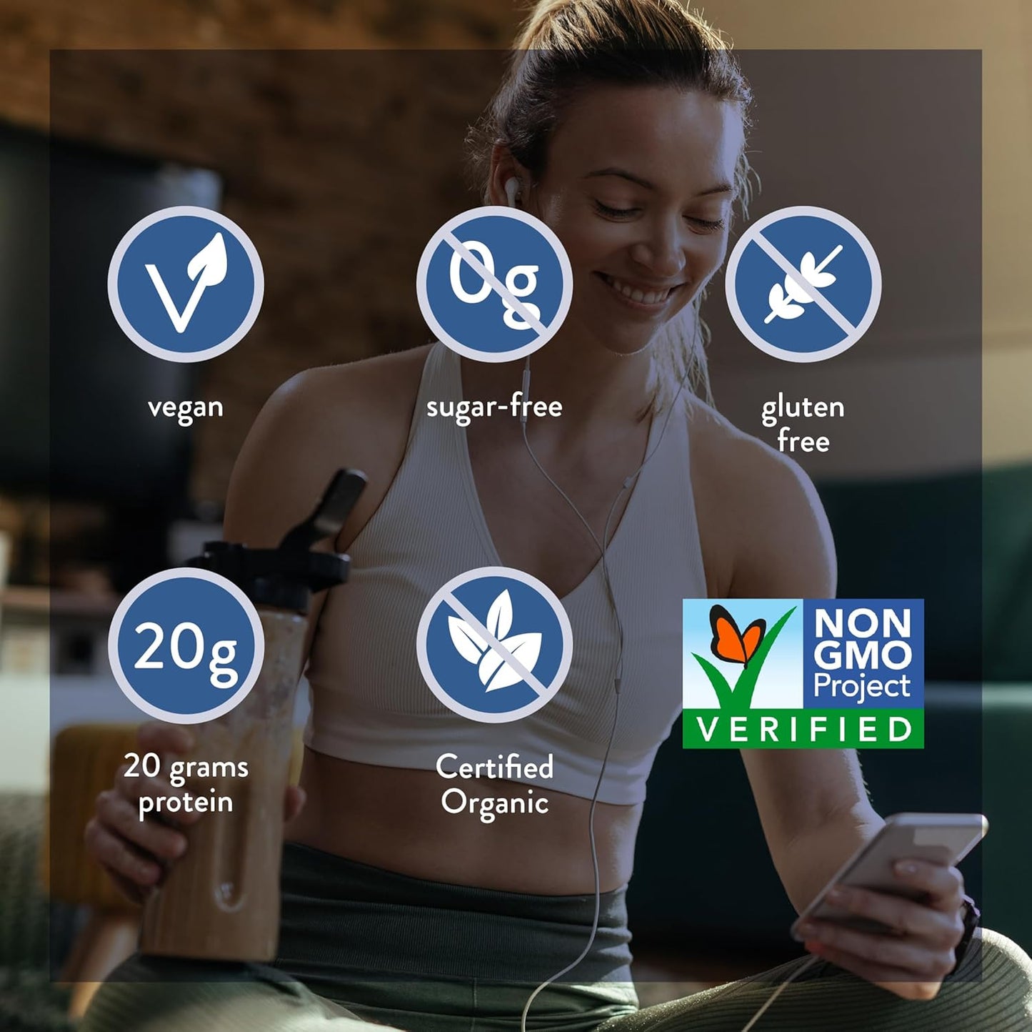 Genuine Health Fermented Organic Vegan Protein Powder, Unsweetened & Unflavoured – 10 Simple Plant-Based Ingredients for Clean Nutrition – Sugar Free, Gluten Free, Non-GMO, USDA Organic – 23 Servings, 600g Tub