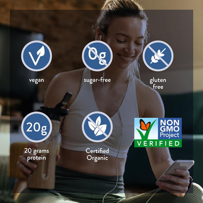 Genuine Health Fermented Organic Vegan Protein Powder, Unsweetened & Unflavoured – 10 Simple Plant-Based Ingredients for Clean Nutrition – Sugar Free, Gluten Free, Non-GMO, USDA Organic – 23 Servings, 600g Tub