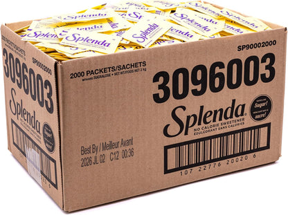 SPLENDA No Calorie Sweetener, 2000 Count Packets