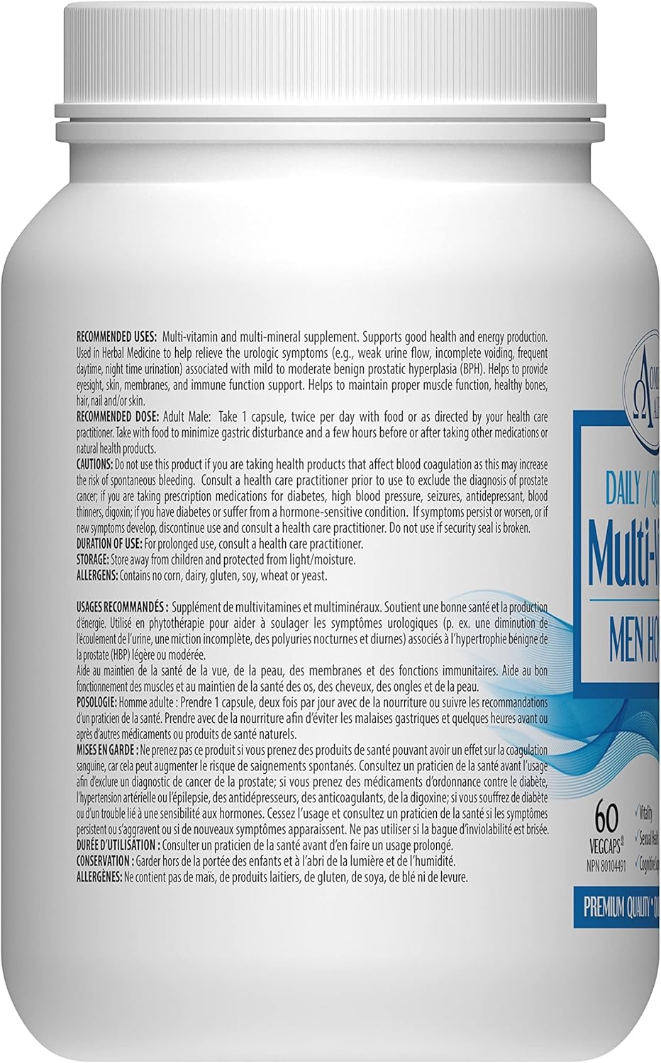 Omega Alpha 每日多种维生素（男性 50+ 适用）- 多种维生素和多种矿物质补充剂 - 60 粒胶囊