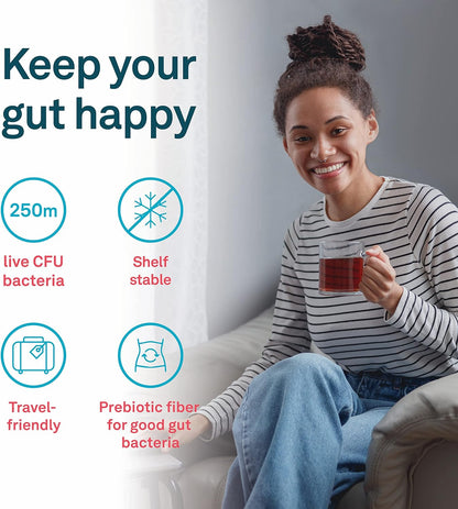 Organika 益生菌 + 益生元粉 - 改善腸道、消化系統和腸道健康，緩解脹氣和腹脹，保質期長，14 袋 x 3 克，方便攜帶