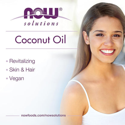 NOW Solutions, Liquid Coconut Oil, Light and Nourishing, Promotes Healthy-Looking Skin and Hair, 118mL