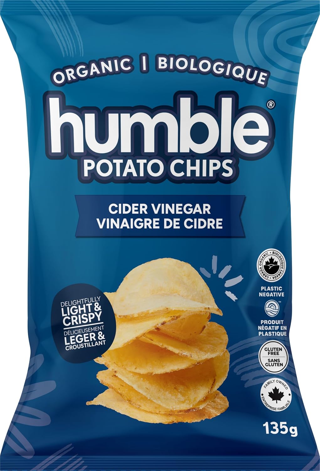 Humble 薯片 – 苹果醋味，有机，无麸质，非转基因 - 135克