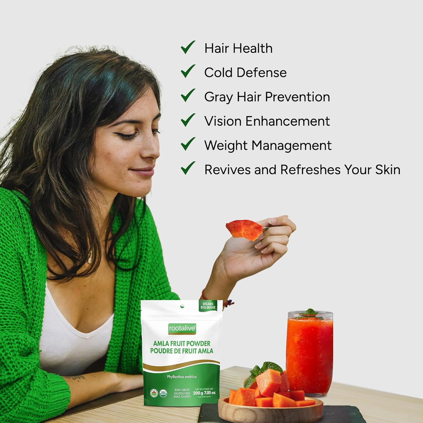 Rootalive Organic amla fruit powder 200g