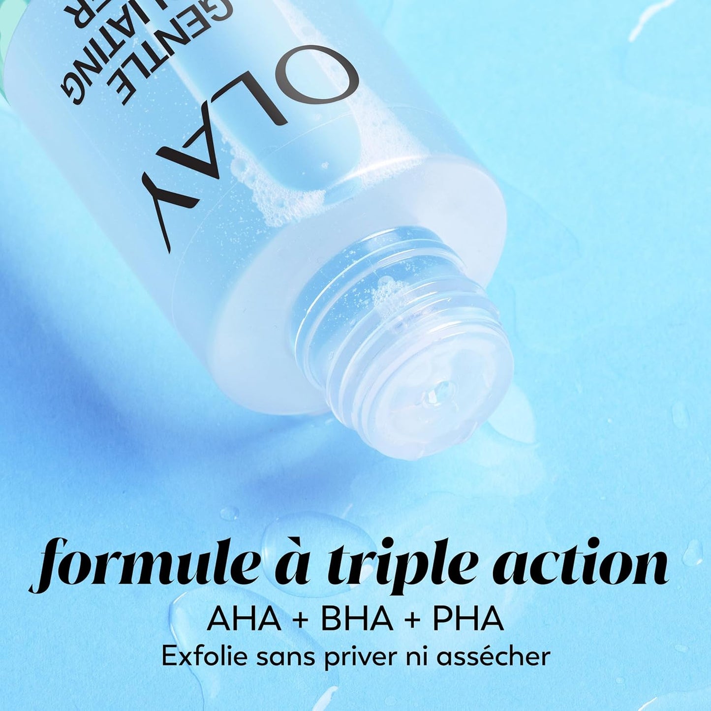 Olay Gentle Exfoliating Toner, Fragrance Free, Pore Treatment Face Cleanser Unclogs and Diminishes the Appearance of Pores, 120 mL