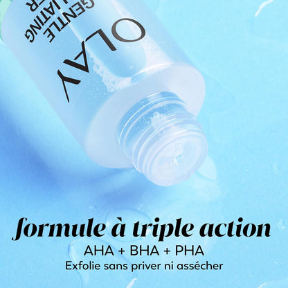 Olay Gentle Exfoliating Toner, Fragrance Free, Pore Treatment Face Cleanser Unclogs and Diminishes the Appearance of Pores, 120 mL