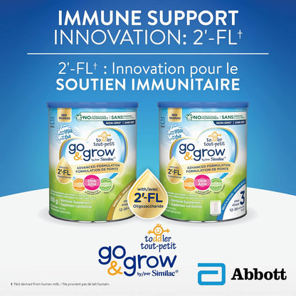 Similac Go & Grow Step 3 Toddler Drink with 2'-FL. Immune Support Innovation: 2'-FL, Powder, 12-36 Months, Vanilla Flavour, 850 grams