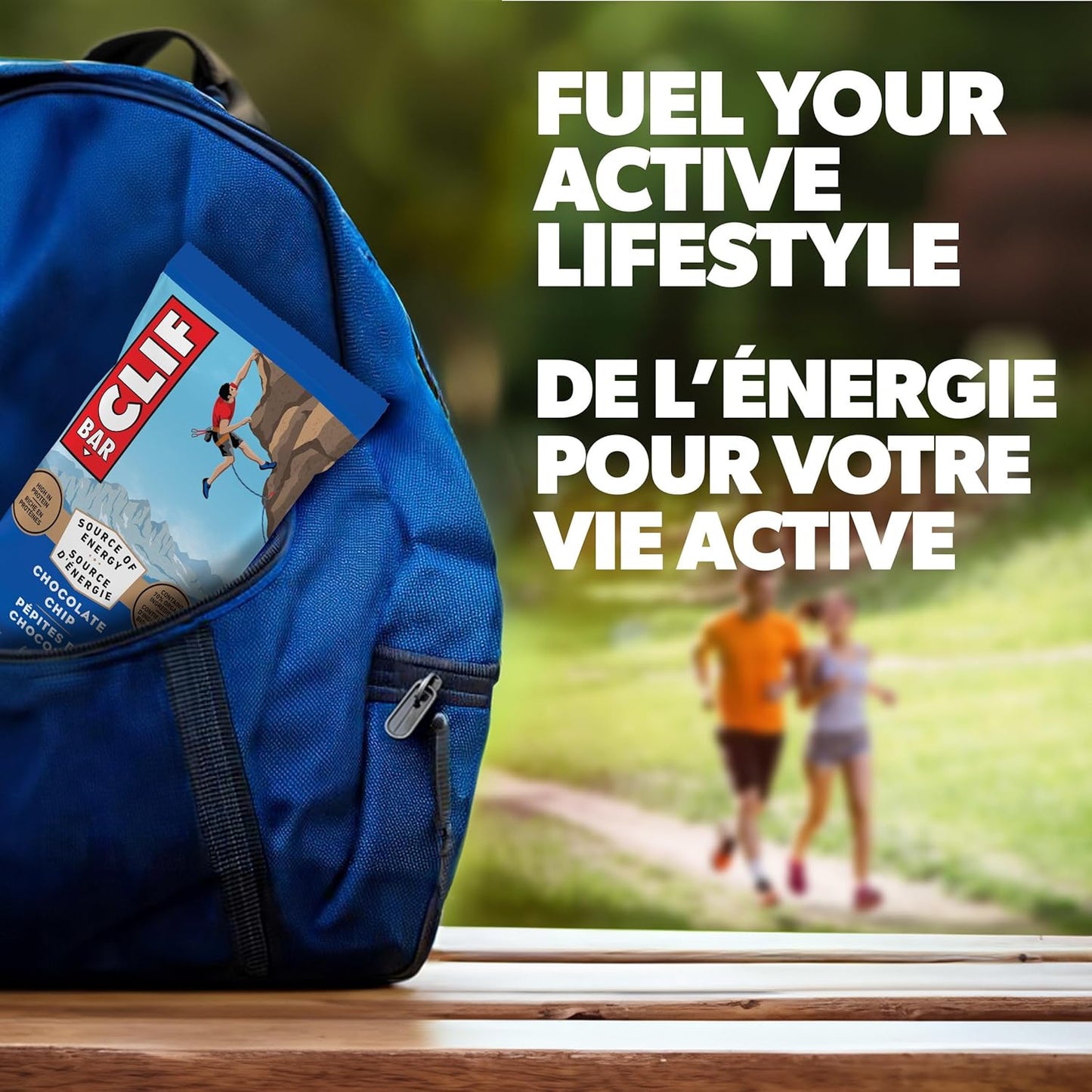 CLIF BAR 能量棒，巧克力碎，燕麦棒，高蛋白，含 70% 有机成分，680 克（10 包）