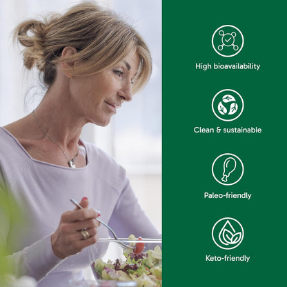 Organika 加拿大製造海洋膠原蛋白膠囊 - 鮭魚膠原蛋白 - 皮膚、頭髮和指甲支撐 - 優質採購 - 90 粒膠囊