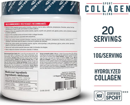 BioSteel Stackables 运动胶原蛋白混合物，水解胶原蛋白非转基因配方，20 份……