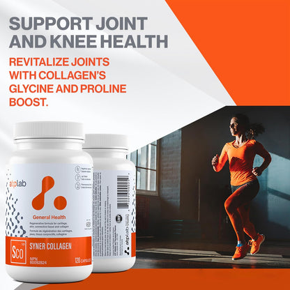 ATP LAB - Syner 胶原蛋白 120 粒胶囊 20 天用量 - 胶原蛋白补充剂胶囊 - 关节健康 - 膝关节疼痛缓解补充剂 - 软骨修复补充剂
