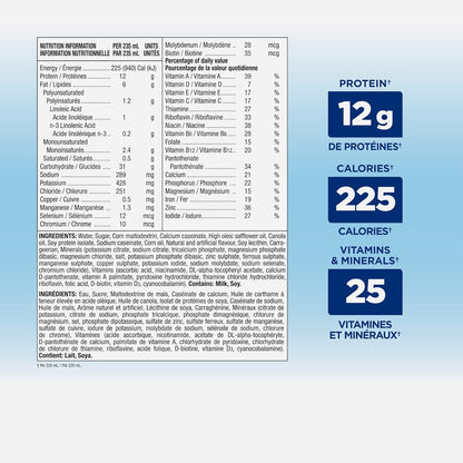 Ensure 高蛋白 12 克，代餐奶昔，含蛋白質的蛋白質奶昔，有助於增強肌肉，香草味，6 x 235 毫升瓶裝