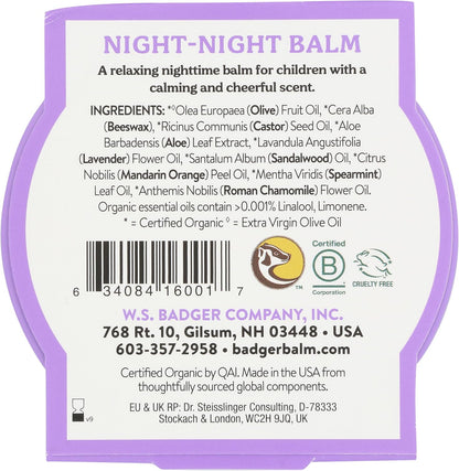 Badger-儿童夜间温和睡眠香膏-2 盎司