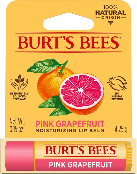 Burts Bees 粉紅葡萄柚保濕唇膏（男女通用）- 0.15 盎司潤唇膏