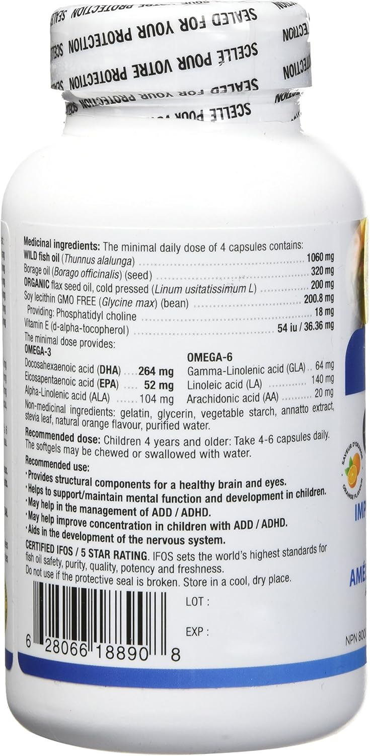 Nutripur GENIUS 儿童和青少年 - 注意力缺陷多动障碍 (ADD/ADHD) 配方，90 粒咀嚼软胶囊