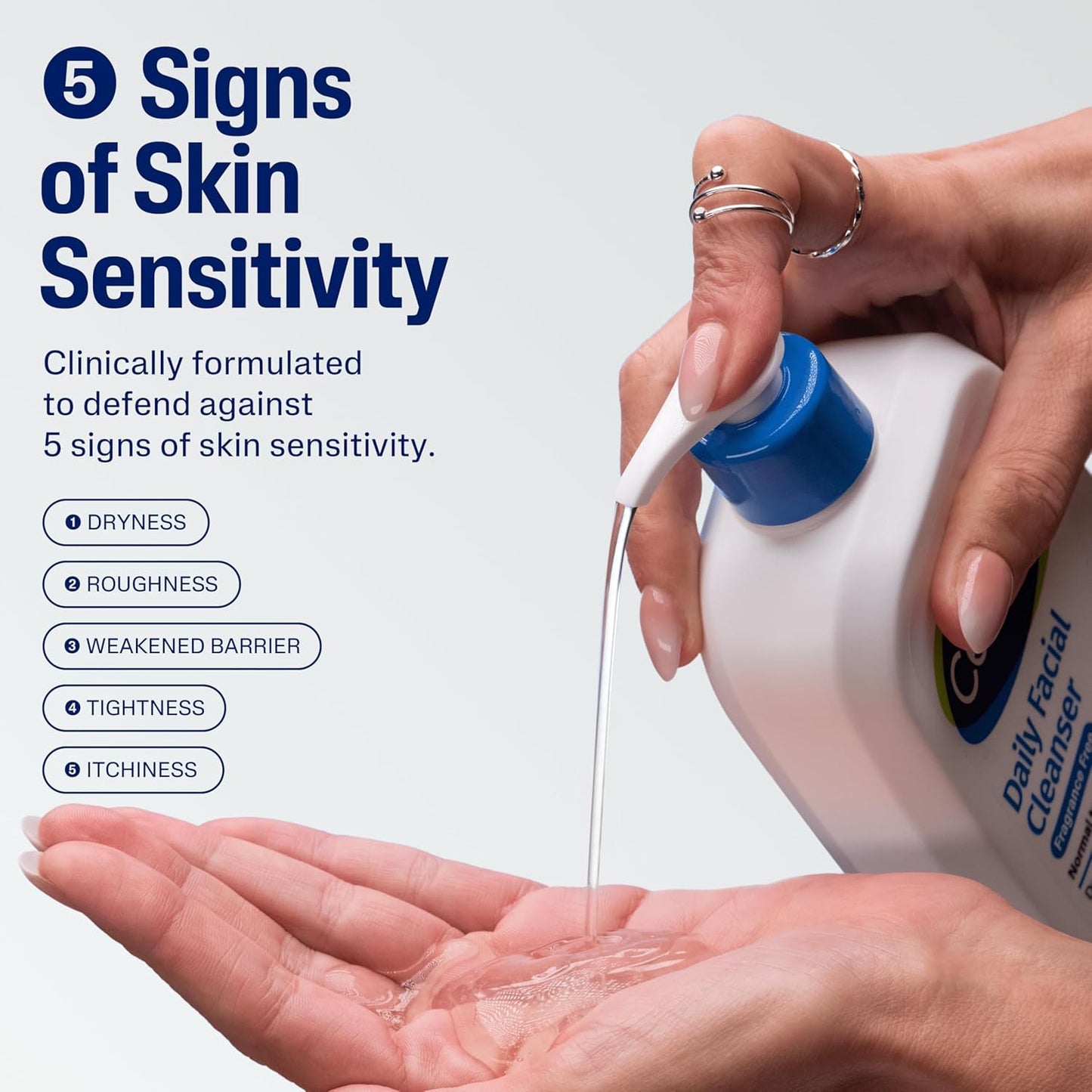 Cetaphil Daily Facial Cleanser Fragrance Free (473ml) - Deep Cleansing Face Wash, Ideal for Normal to Combination to Oily Skin, Dermatologist Tested