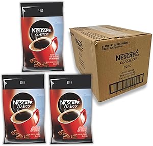 Nescafé Clasico Instant Coffee - 1.2kg Instant Coffee Packets (3 x 400g)
