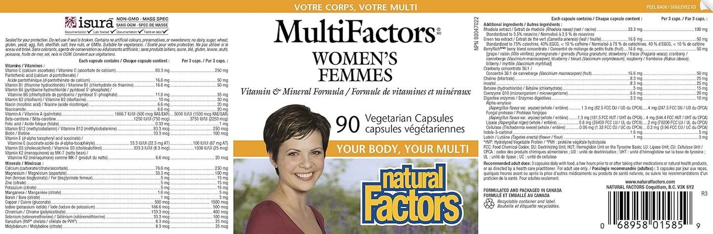 Natural Factors 多因子女士素食膠囊，90 粒