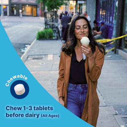 使用 Lacteeze 强效乳糖酶，改善消化，提升舒适度和健康，100 粒装