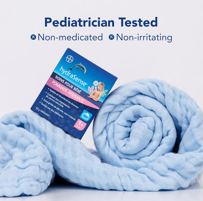 hydraSense 婴儿护理舒缓膏 – 温和舒缓，舒适呵护，不含凡士林，无刺激性，采用天然成分桉树、薰衣草和洋甘菊制成，经儿科医生测试。43克