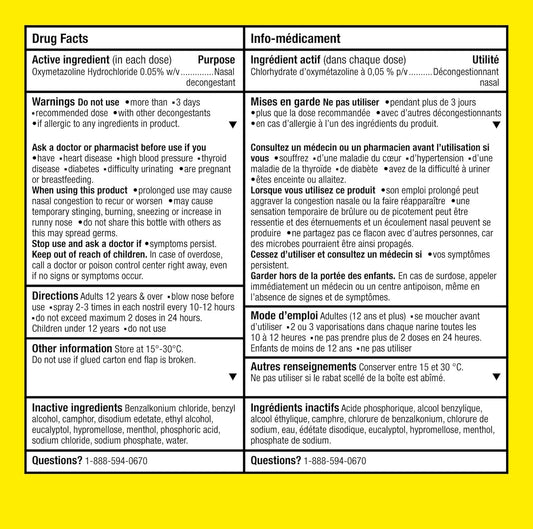 Dristan 持久薄荷喷雾 30ml，透明