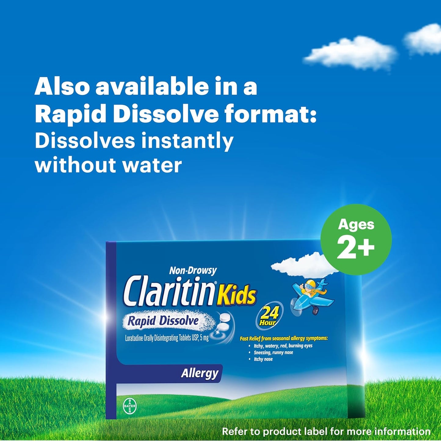 开瑞坦儿童糖浆过敏药 - 24 小时不瞌睡儿童过敏药，儿童抗组胺药，快速缓解过敏症状，如眼睛发痒流泪、打喷嚏、流鼻涕、皮肤瘙痒和荨麻疹，120 毫升