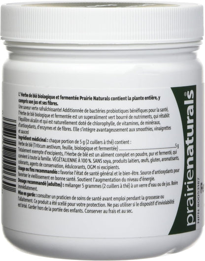 Prairie Naturals 有机发酵小麦草汁粉 - 150 克