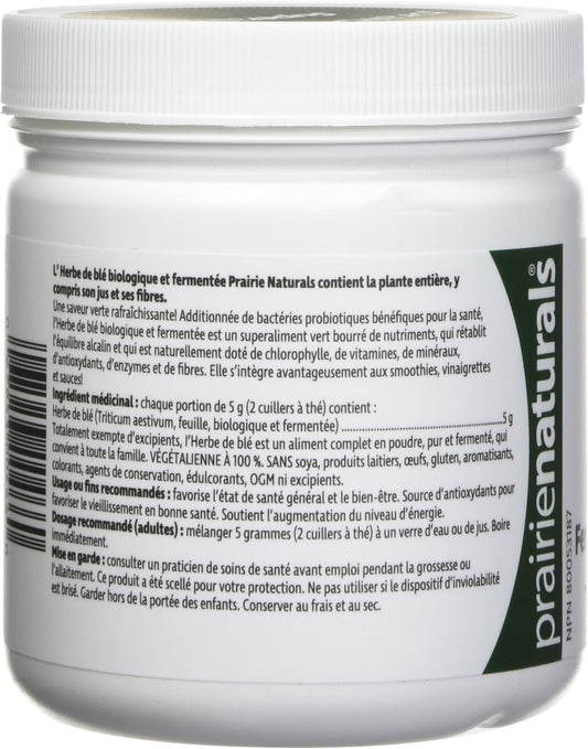 Prairie Naturals 有机发酵小麦草汁粉 - 150 克