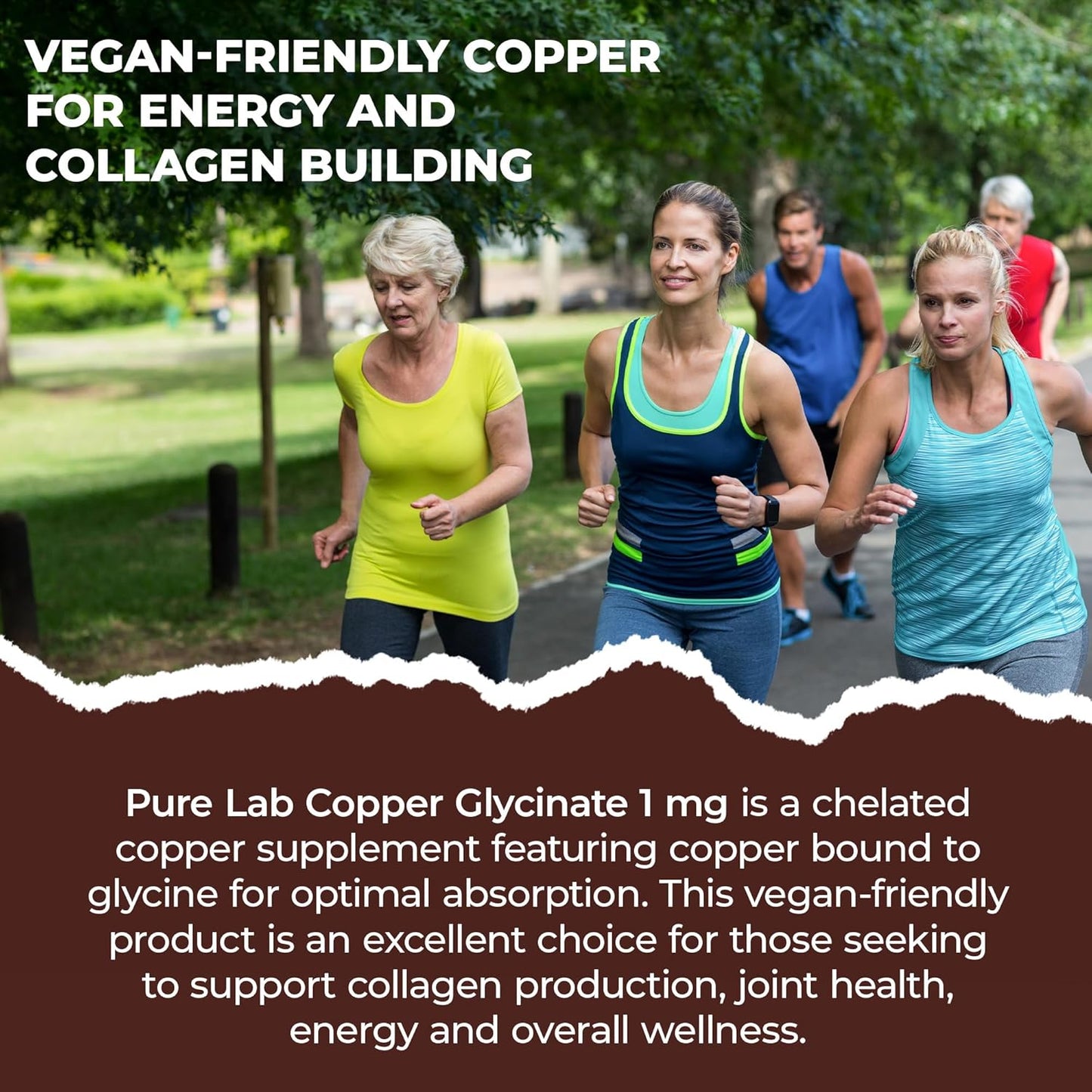 Pure Lab Vitamins 甘氨酸銅 1毫克 - 60 粒素食膠囊