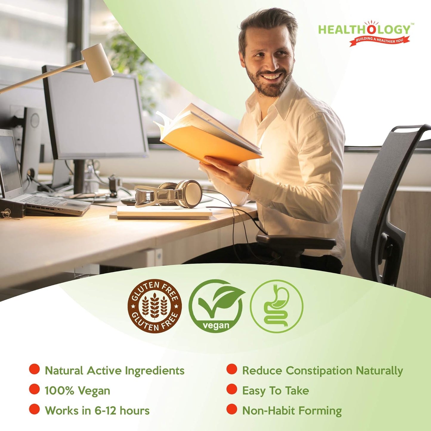 HEALTHOLOGY Go-Lax，腸道配方，天然瀉藥，有效緩解便秘補充劑，60 粒