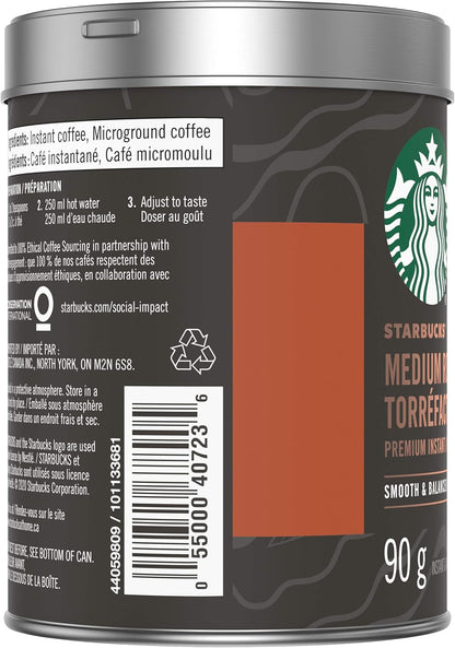 星巴克法式烘焙研磨咖啡 793 克和中度烘焙优质速溶咖啡 90 克