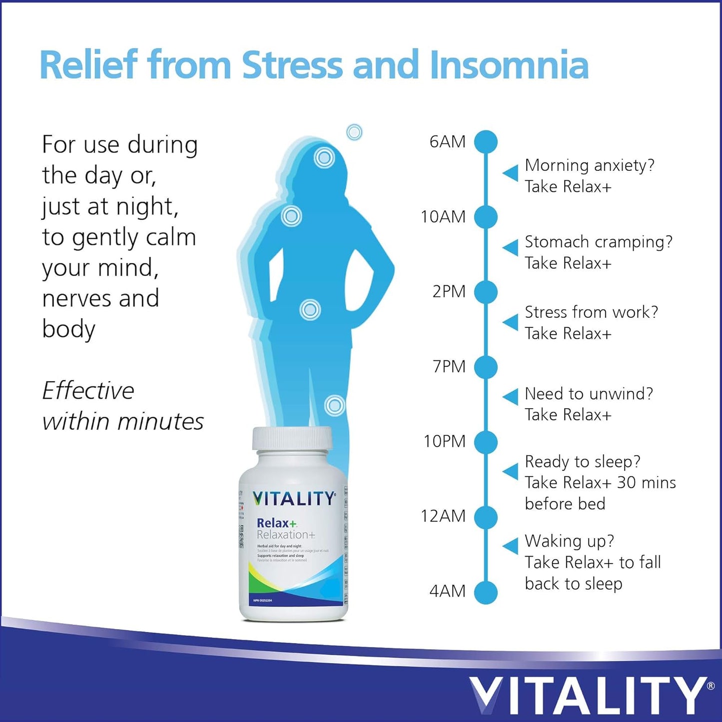 VITALITY Relax+ 全草本補充品 - 60 片