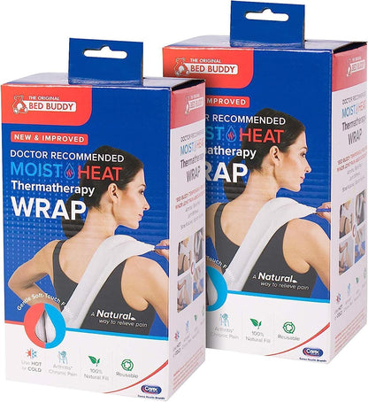 Bed Buddy 2 件装微波加热垫，缓解肌肉酸痛 - 缓解疼痛的加热垫，可微波加热的加热垫，可微波加热的米袋
