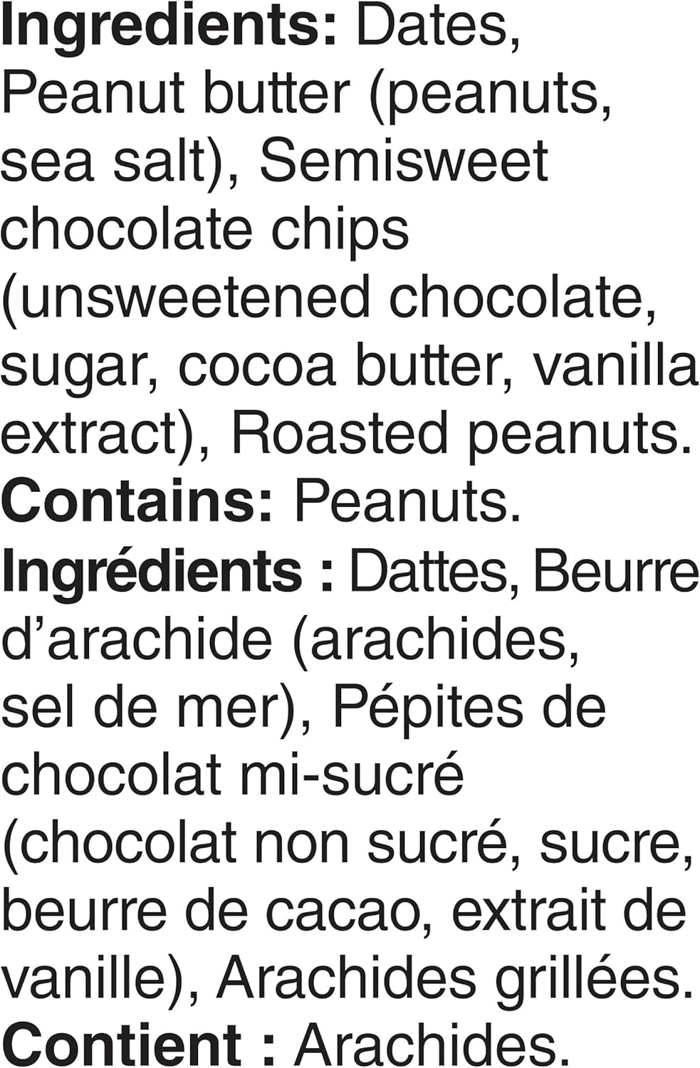 LÄRABAR 花生酱巧克力碎、水果坚果能量棒，5条装，无麸质，纯素，零食棒