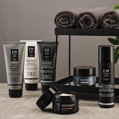 CW Beggs Oil Control+ Moisturizer for Men, Oily Skin, Face Cream, Hypoallergenic, Fragrance-Free, Paraben-Free, Alcohol-Free, Mineral Oil-Free, Cruelty-Free