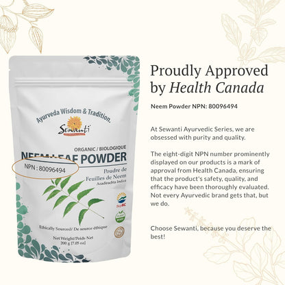 有机印楝叶粉 NPN 80096494/ 促进皮肤和肠道健康/ 200克