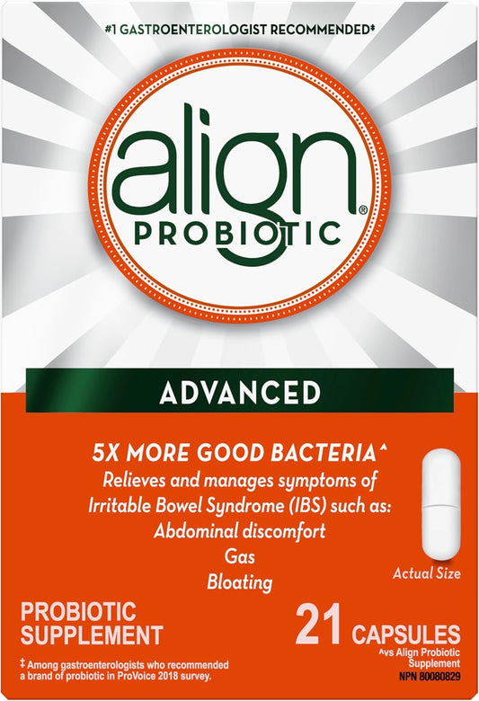 Align Advanced Probiotic Digestive Support, IBS Symptom Relief : Gas, Abdominal Discomfort & DUALBIOTIC PREbiotic + PRObiotic Gummies, Helps Support a Healthy Digestive System