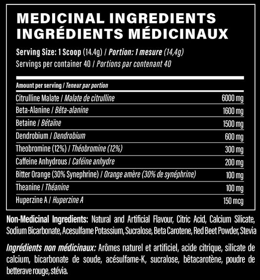 Nutrabolics Supernova Legacy - Focus, Energy & Intense Pump, Creatine Free Preworkout with Citrulline & Beta Alanine - 40 servings, Sun Blast