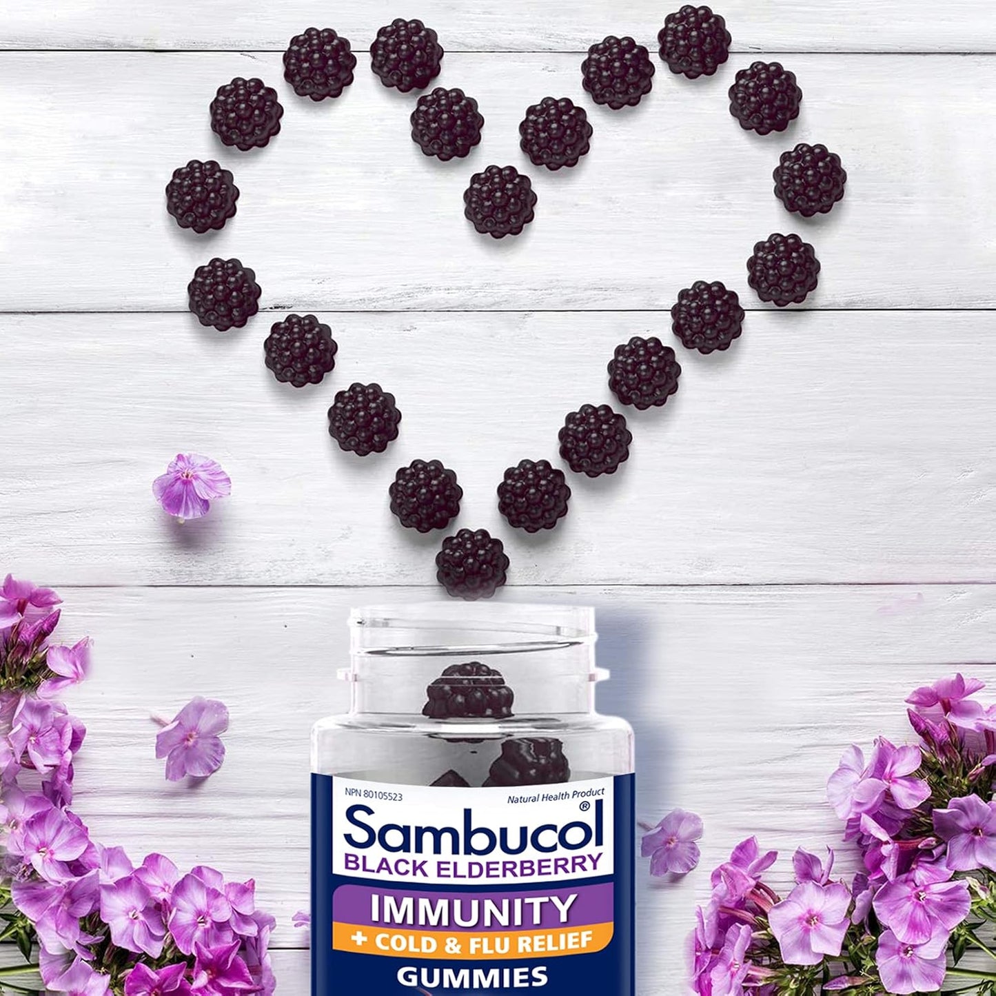 Sambucol Black Elderberry Immunity Gummies | Immune Support & Antioxidant | Quickly Relieves Cold & Flu Symptoms | Ideal for Families | Gluten Free | 30 count (Pack of 1)
