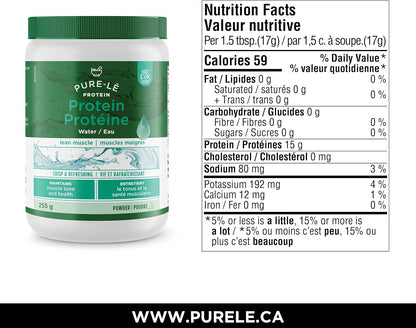 Pure-le Protein Water - Virtually Taste Free, Non-Thickening, All Natural, Zero Carbohydrate - 100% Grass-Fed Hydrolysed Whey Protein Isolate, Pastured Raised, Lactose-free, Hormone Free, Soy Free, GMO Free, Gluten Free …