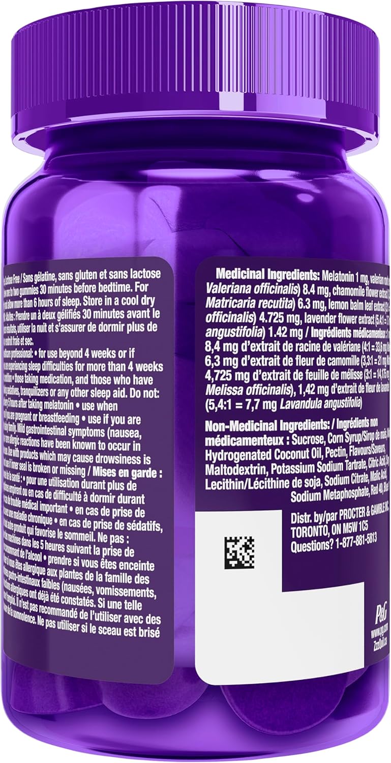 Vicks ZzzQuil PURE Zzzs 褪黑素助眠軟糖，48 粒