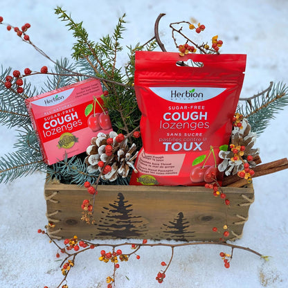 Herbion Naturals 无糖止咳润喉糖，天然樱桃味，18 粒润喉糖 - 缓解咳嗽和鼻塞；舒缓咽喉痛；适用于成人和 12 岁及以上儿童